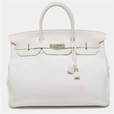 hermes blanc togo leather palladium finish birkin 40 bag|hermes birkin 35 size.